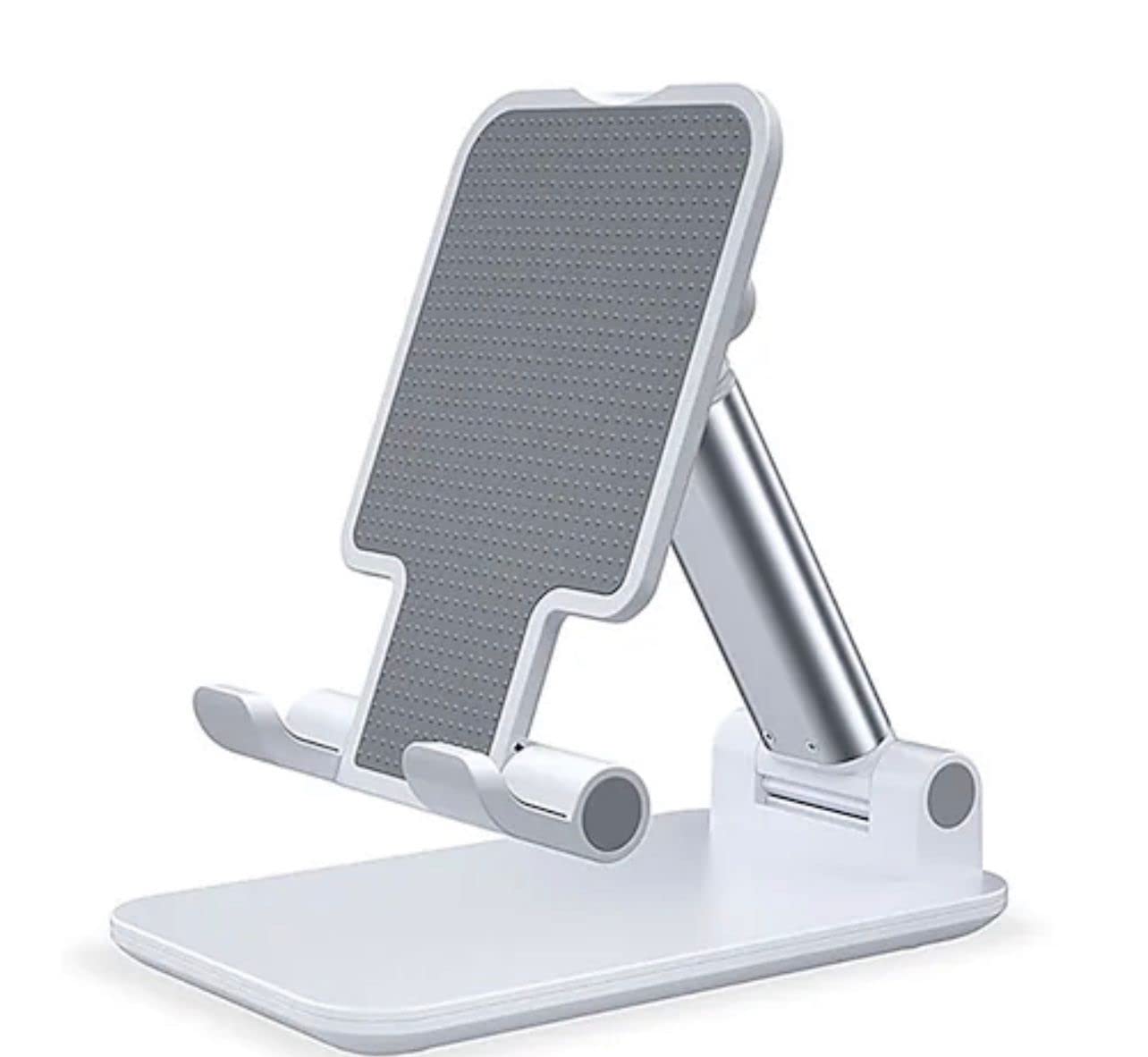Foldable Mobile Phone Holder Stand Retractable Adjustable Phone Holder Cradle for iPhone 13 12 11 Pro Max X iPad and All Smartphones Adjustable Metal Desk Desktop Tablet Universal Cell Phone Holder