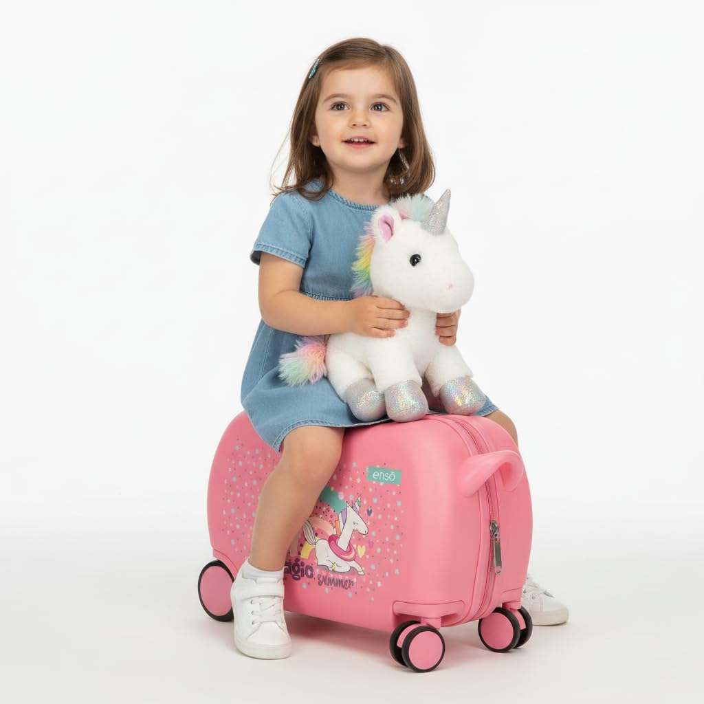 Enso Magic Summer Maleta Infantil, Fabricada en ABS, Ruedas Dobles de Giro multidireccional, Múltiples Formas de Usarlo