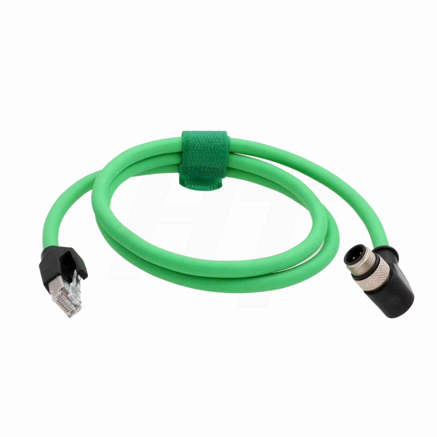 HangTon Industrial Ethernet M12 4 Pin D-Coded Male Right Angle to RJ45 Cognex Cable, Shielded High-Flex CAT5e Network Cable (5)