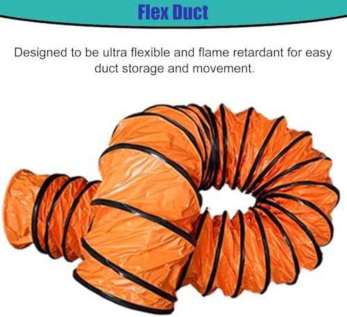 Heavy Duty Flexible Duct Hose for Ventilation | Portable Air Ducting for Exhaust Fans & Coolers | Durable Airflow Solution for HVAC Systems