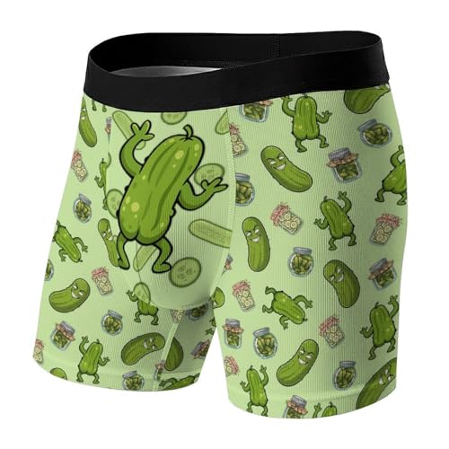 Feim-AO Mens Funny Pickle Boxer Briefs Pickle Underwears Boxers For Men