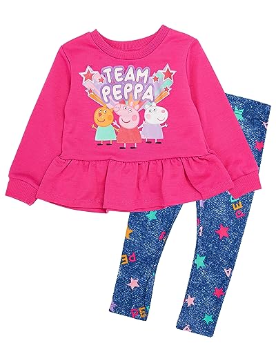 Peppa Pig Toddler Baby Girls Long Sleeve Shirt & Leggings Set
