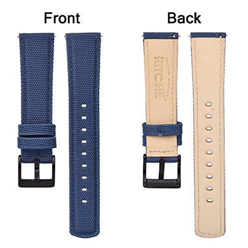 Image of Ritche Sailcloth Watch Band Quick Release Watch Strap Compatible with Samsung Galaxy Watch 6 Band Classic 43mm 47mm 40mm 44mmTimex / Seiko /Fossil /Citizen Watch Bands for Men Women