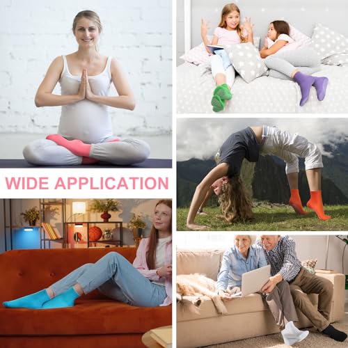 Jiuguva 36 Pairs Non Slip Anti Skid Yoga Sock with Grips for Sports Workout Color4