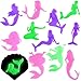 German Trendseller® - 12 x Magische Meerjungfrauen ★ Nachtleuchtend ★ ┃ Kinderzimmer ┃ Mitgebsel ┃ Kindergeburtstag ┃ 1 Pack / 12 Meerjungfrauen