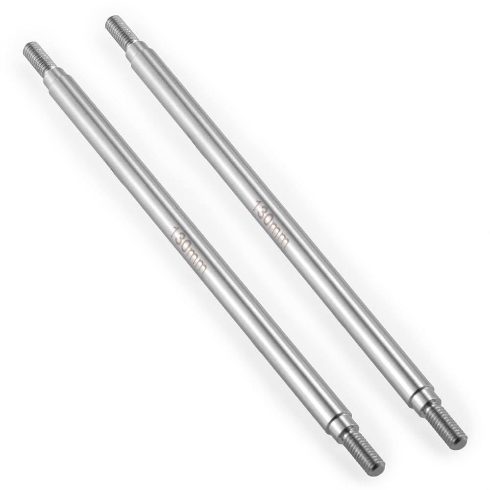 QUPA AM STORE RC Stainless Steel Suspension Links 130mm Chassis Linkages Set for 1/10 Scale Upgrades SCX10 TRX4 RC Crawler Car Accessories