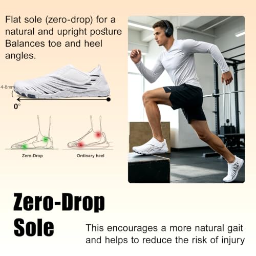 Image of Voya Barefoot Shoes for Women Men Breathable & Non-Slip Wide Toe Water Shoes for Walking,Running&Swimming，Adjustable Zero Drop Edema Shoe Breathable Neuropathy Nursing Shoes