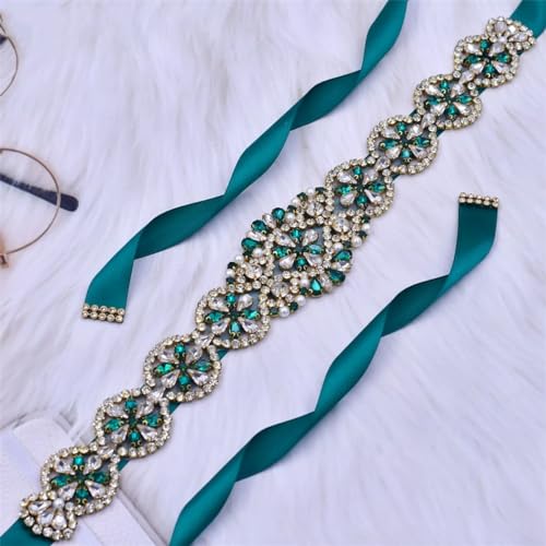 Bridal Wedding Dress Belt For Women Handmade Luxury Sash Belt Accessories Daily Party Gown Rhinestone Belt3