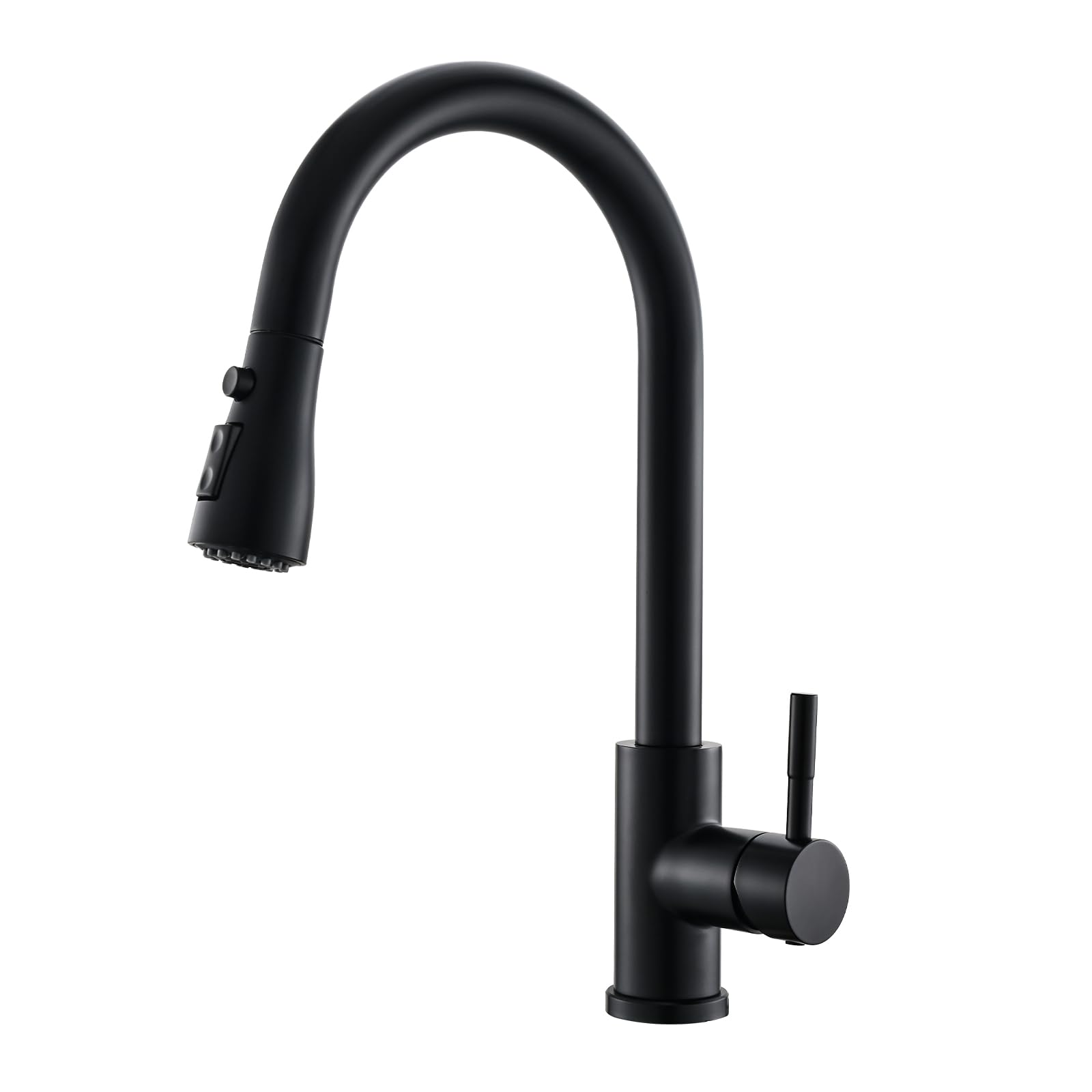 HADECOLL Touchless Kitchen Faucet With Pullown Sprayer Smart Mot Sensor Activatebrusheel H Handsfreeesign Modern Sink Faucet For Easy Cleaning,Matte Black-A