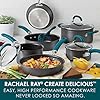 Rachael Ray Create Delicious Hard Anodized Nonstick Cookware Pots and Pans Set, 11 Piece, Gray with Teal Handles #1