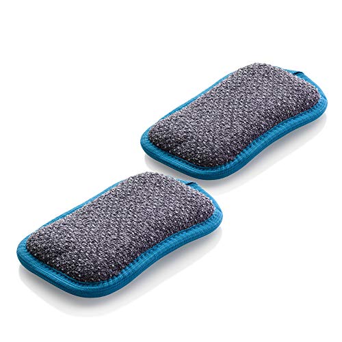 E-Cloth Washing Up Pad, Microfiber Sponge Alternative, Blue, 2 Pack