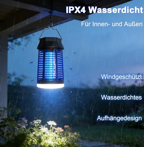 WUEAOA Insektenvernichter 4200V Mit Fernbedienung 15W UV-Mückenlampe – Ansicht 5