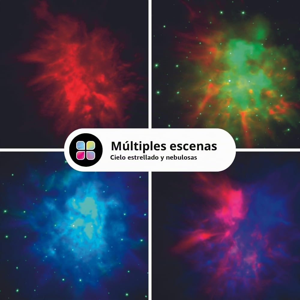Xanlite Proyector Nocturno LED 5 Modos de Proyección de Nebulosas