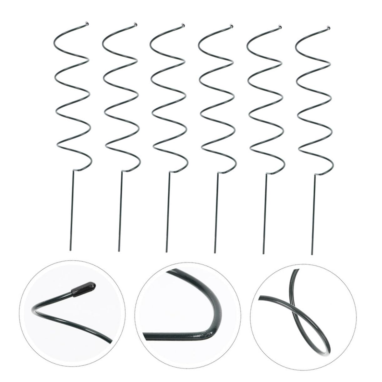 8pezzi Supporto per Piante Spirale Metallo per Giardino Picchetti per Piante Supporti Regolabili per Viti e Fiori Resistente e Facile da Installare