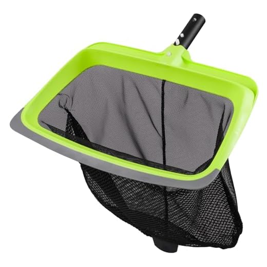 Swimming Pool Leaf Skimmer Net,Rubber Lip & Reinforced Frame Double-Layer Deep Rake(NO Pole)