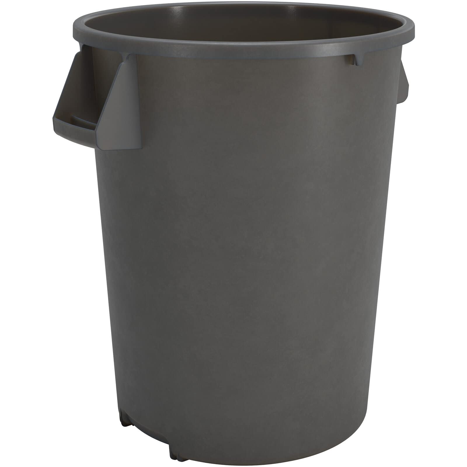 SPARTA Bronco 20 Gallon Trash Can, Thick Polyethylene Bin, NSF Certified Waste Container with Top Handles, Bottom Handholds, Reinforced Base and Stackable, LLDPE, 20 Gallon, Gray