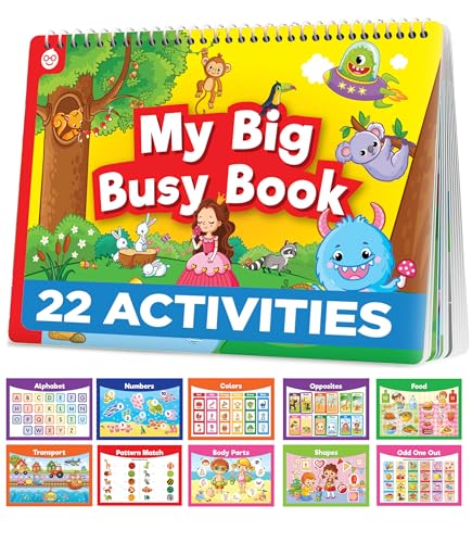 Image of EINSTEIN BOX My Big Busy Binder Book for Toddlers 1-3| Toys & Gifts for Kids Aged 1, 2, 3 & Above | Kids Montessori Toys for 2-5 Year | Quiet Book for Toddlers