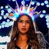 Ya en mundofriki.es: Lets Joy Diadema luminos, Diadema con luz LED, Diadema de Carnaval, Diadema Corona, Diadema Para Mujeres Accesorios de Peinado Fiesta de Cumpleaños Cosplay Accessori para Fotos (A)