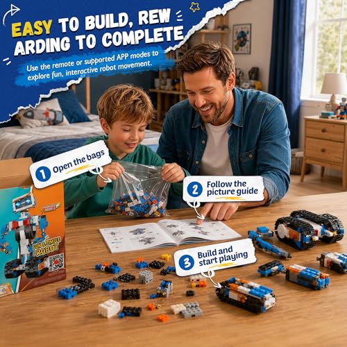 okk Robot Building Kit for Kids Ages 6-12, Remote Control STEM Coding Toy - Image 4