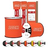 Brotree Paracord 550 4mm 15M 100% Nylon Seil Schnur Typ III mit 7 Stränge für Survival, Outdoor, Armbänder, Hundeleine - Bruchlast 250kg (Orange)