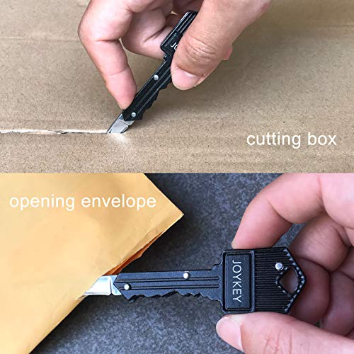 2 Pack - Tiny Keychain Pocket Cutting Tool Folding Box Cutter Package Letter Opener, Stocking Stuffers for Men Women Christmas Gifts Ideas