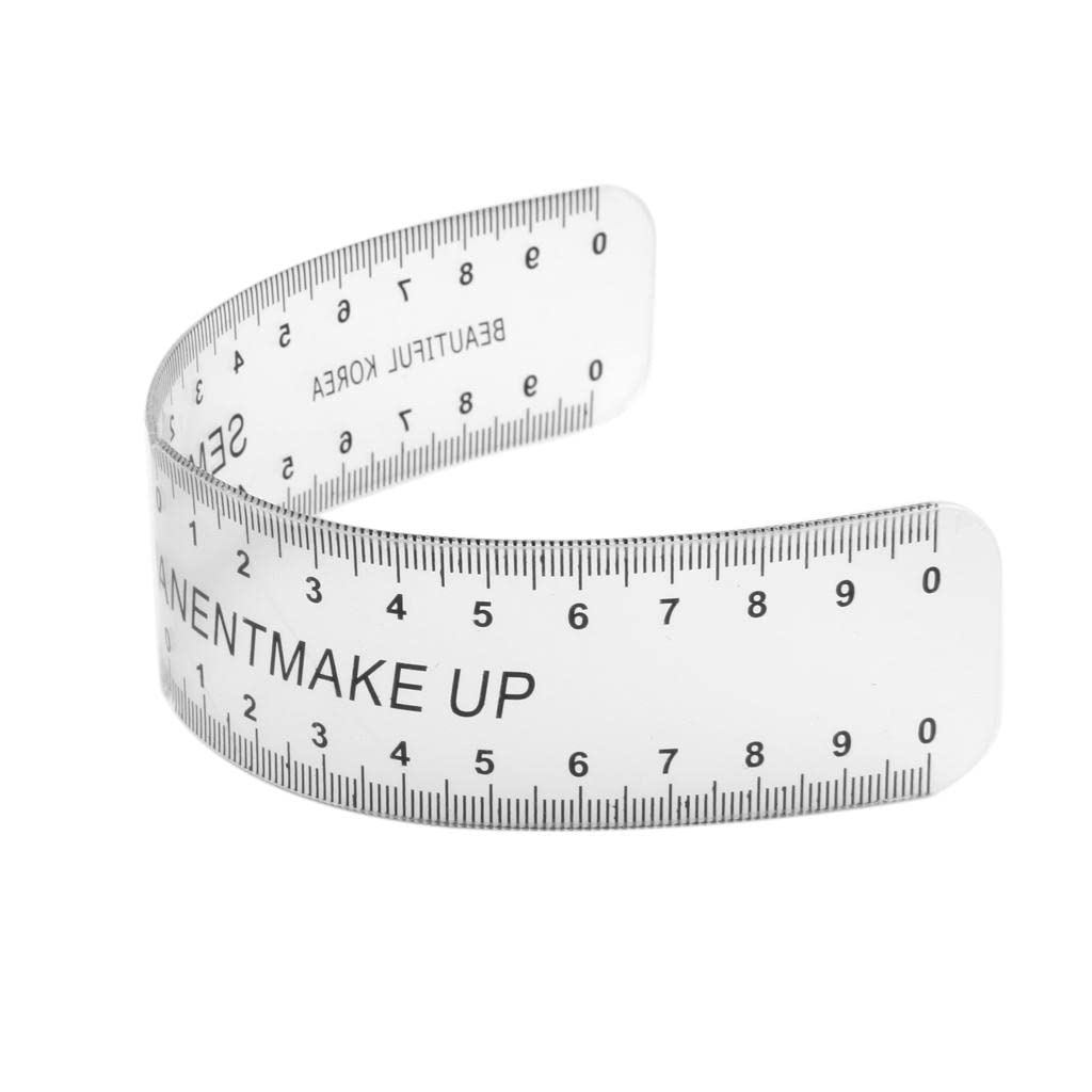 LICHTS 2pcs Eyebrow Measure Rulers Grooming Stencil Shaper Plastic Measure Tool Semi-permanent Makeup Reusable Set - Image 3 thumbnail
