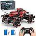 BMSARE Ferngesteuertes Auto, 1:12 RC Auto All Terrain, 2,4GHz 4WD High Speed Off Road Monster Buggy Truck Crawler Spielzeugauto mit 2 Batterien 1200mAh für Kinder und Erwachsene Geschenk (Rot)