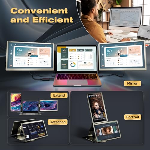Image of Teamgee 15.6 inch Laptop Screen Extender with Power Bank 15.6 inch Laptop Screen Extender 120% sRGB