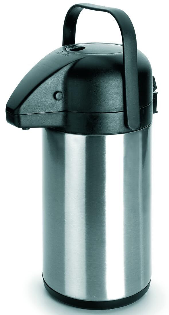 Thermos Airpot 3L Inox 18/10, Resistente e Isolante, Ideale per Mantenere Bevande Calde o Fredde per Ore.