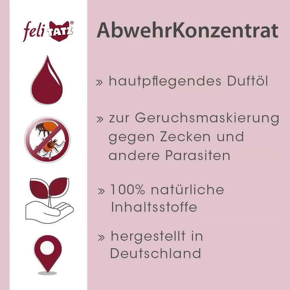 feliTATZ AbwehrKonzentrat 10 ml | Natürlicher Zeckenschutz für Katzen