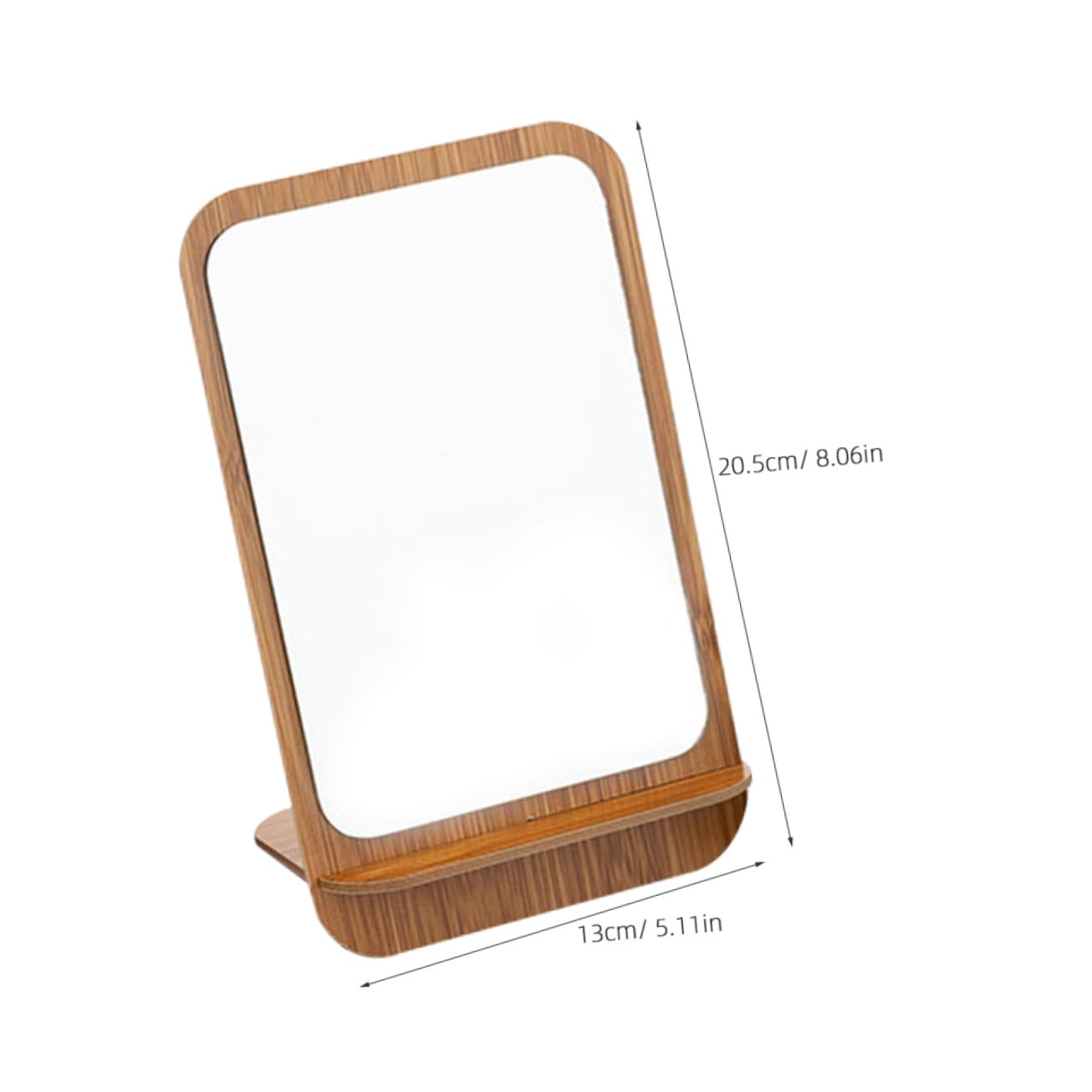 Sosoport 2Pcs Wooden Folding Makeup Mirror Portable Vanity Mirrors for Women Designs for Bedroom and Travel Stylish and Convenient Makeup Accessory