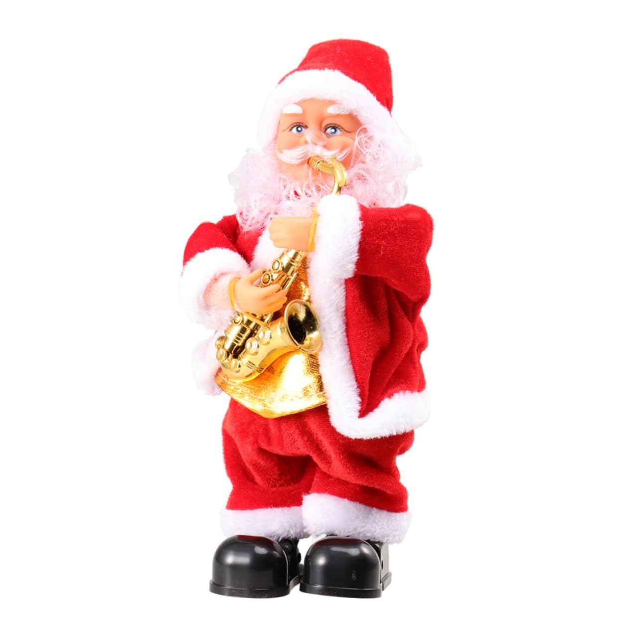 Abaodam Muñeco de Papá Noel Eléctrico Musical para Navidad Movimiento y Batería, Juguete de Plástico y Tela Adecuado para Sala y Niños Varios Estilos