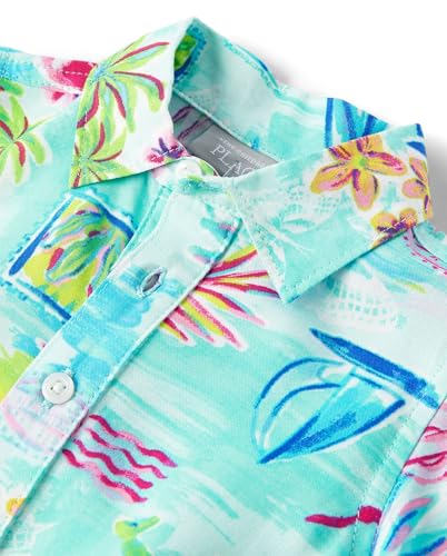 The Children's Place baby-boys And Newborn Woven Plaid Romper and Hat 2-piece Set2