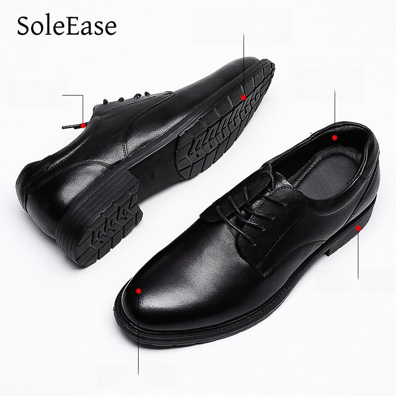 SoleEase Men's Oxfors Shoes Casual Formal Shoes Black Size 7.53
