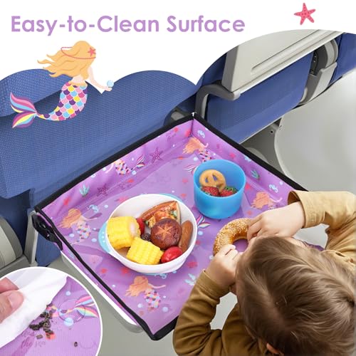 Image of Kids Tray Table Cover, Airplane Tray Cover with Pockets