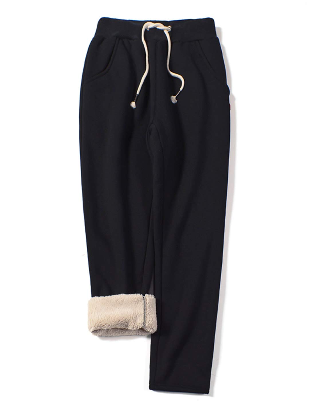 Gihuo Womens Winter Warm Sherpa Lined Sweatpants Fleece Pants