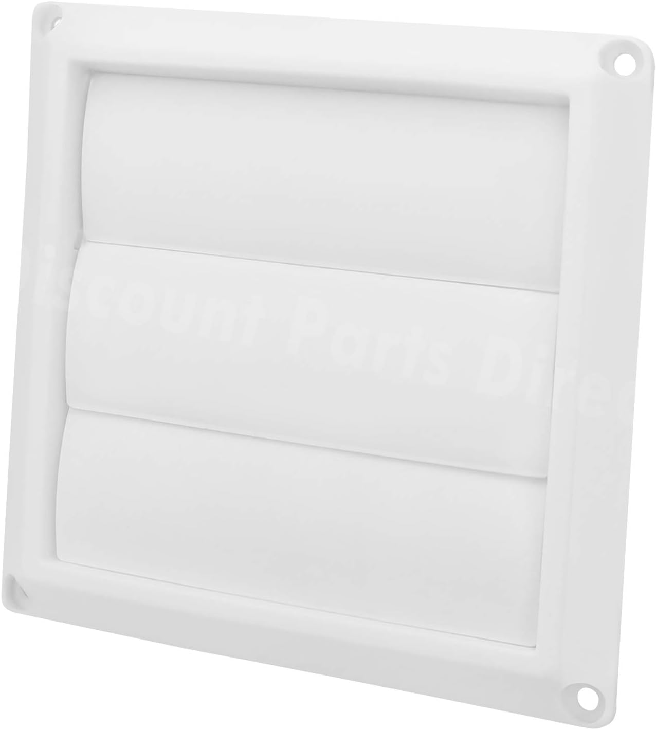 Outdoor Dryer Air Vent Cover Cap 4'' Louvered Cover White Exterior Wall Vent Hood