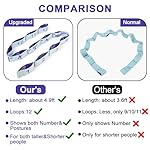 Elastic Yoga Stretching Strap with Loops, CEILIWEN Stretch Straps for Physical Therapy, Pilates Stretch Band, Elastic Exercise Bands, Leg Stretching Strap, Stretch Resistance Bands for Exercise - Image 2