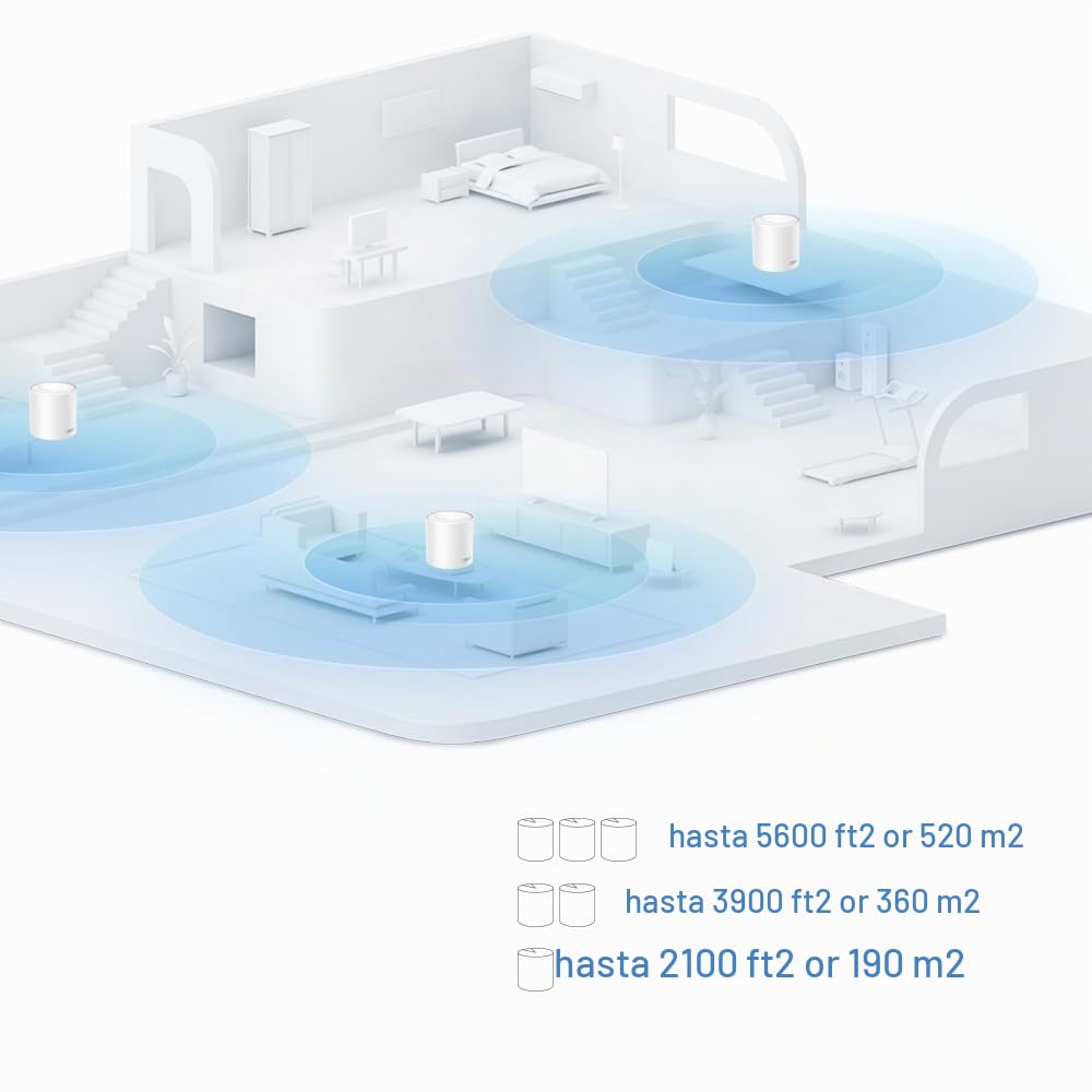TP-Link Deco X10 Pack 2 Unidades Sistema Deco Wi-Fi 6 Mesh AI AX1500 Doble Banda Blanco