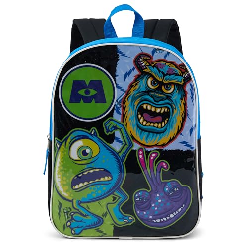 Disney Monsters Backpack for Kids - Cute & Durable Kids Backpack for Boys with Padded Straps & Zip Compartment - Ideal Toddler Bookbag for School & Travel - 15