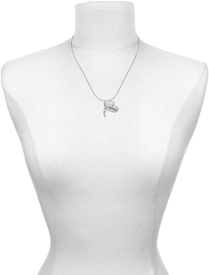 Delight Jewelry Silvertone Basketball Player Girl Mother & Daughter Heart Necklaces (Set of 2), 19"+2"