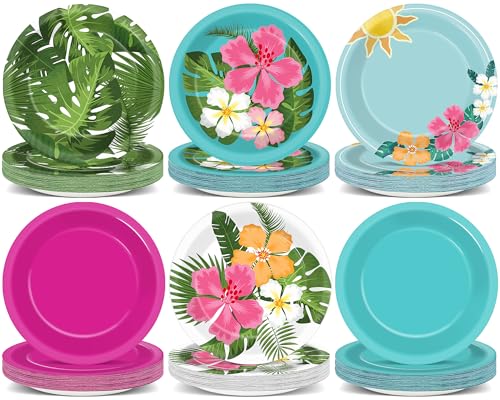48 Pcs Ocean Girl Birthday Paper plates Hawaiian Tropical Luau Dessert Plates 7 Inch Summer Floral Party Decorations Hibiscus Palm Leaves Tableware for Cartoon Summer Beach Holiday BBQs Supplies 48 Pcs Ocean Girl Birthday Paper plates Hawaiian Tropical Luau Dessert Plates 7 Inch Summer Floral Party Decorations Hibiscus Palm Leaves Tableware for Cartoon Summer Beach Holiday BBQs Supplies