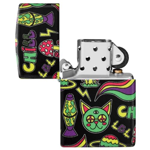Encendedor Zippo con diseño Glowing Chill negro miniatura 4