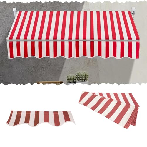 Tela de repuesto para toldo exterior de patio a rayas de poliéster impermeable 2