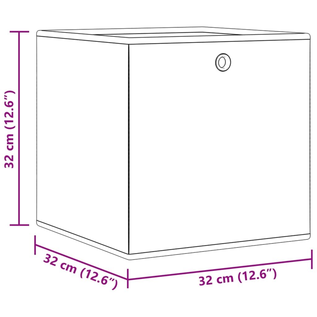 Gecheer 10 STK. Faltboxen Aufbewahrungsbox Zusammenklappbar Spielkiste Regalkorb Faltkiste Kinderbox Grau 32x32x32 cm Vlies