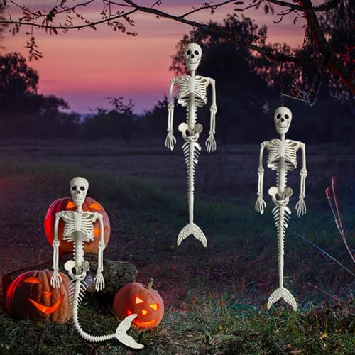 Squelette Halloween 99 cm articulé avec queue déco suspendue