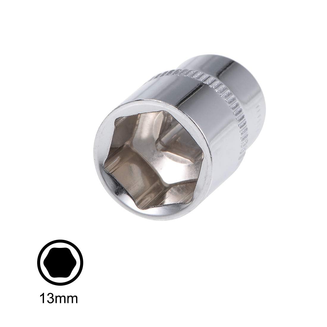 TOP-VIGOR 2Pcs 1/4-Inch Drive by 13mm Deep and Shallow Socket, Cr-V Drive Socket, 6-Point, Metric for Auto Repairing and Household - Image 4