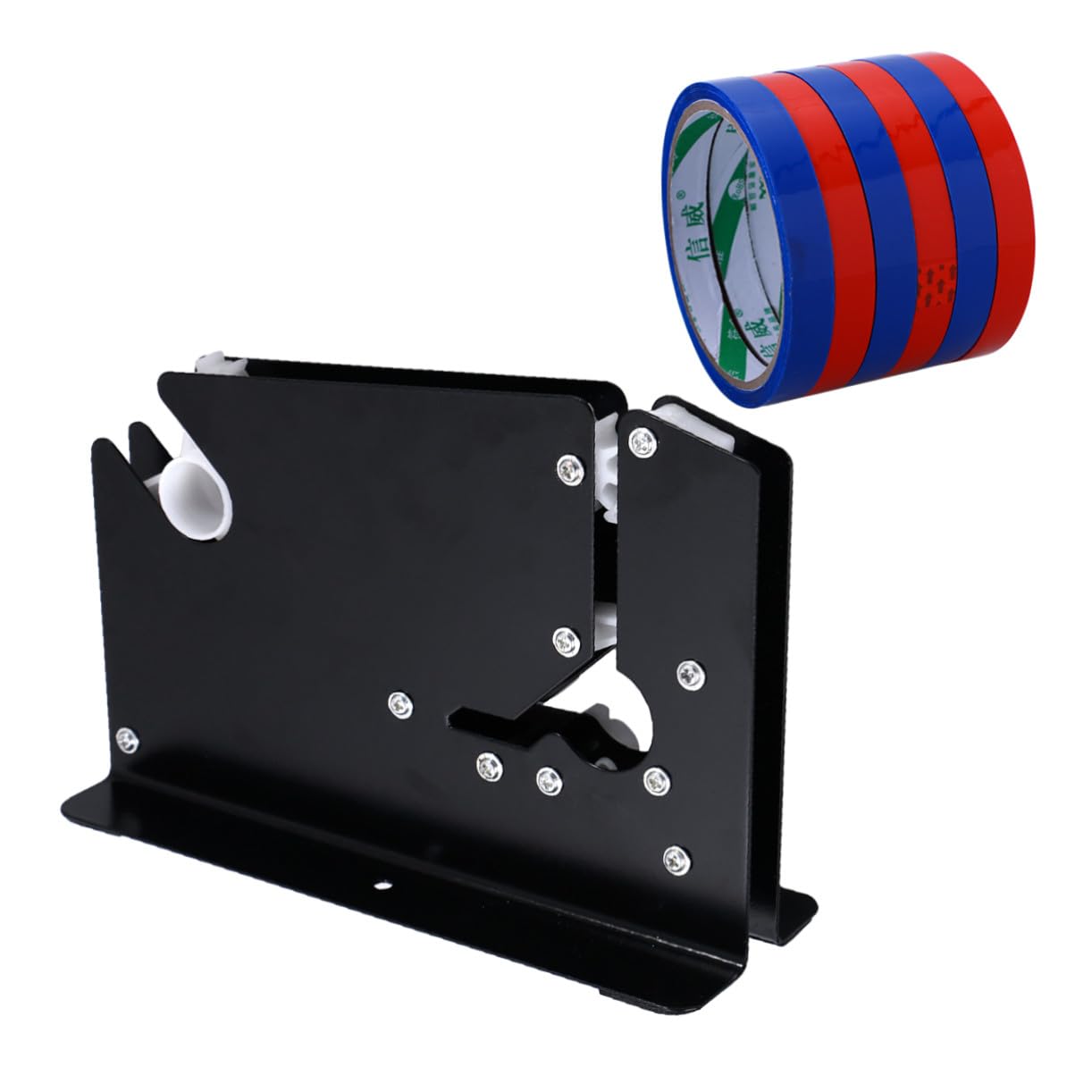 Tofficu 3stücke Metal Bag Neck Sealer Tape Dispenser Für Supermärkte Mit Scharfem Edelstahlmesser Stabiler Metallstruktur Für Tütenversiegelung Und Verpackung