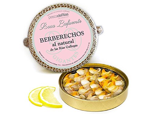 Berberechos al Natural “Rosa Lafuente” (30 unidades Gigantes) - De las Rías Gallegas - Producto del Mar 100% Natural y Artesanal