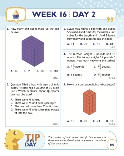 5th Grade Common Core Math: Daily Practice Workbook - Part I: Multiple Choice | 1000+ Practice Questions and Video Explanations | Argo Brothers (Next Generation Learning Standards Aligned (NGSS)) - Image 7